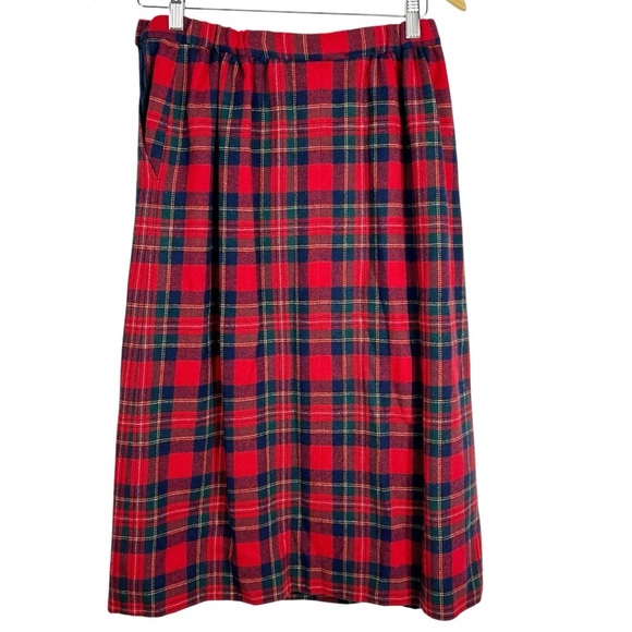 VINTAGE PENDLETON Authentic Royal Stewart Tartan Plaid Wool Skirt Petite - Picture 7 of 7